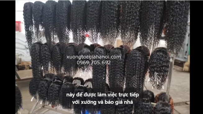 xưởng sản xuất tóc giả làm từ tóc thật